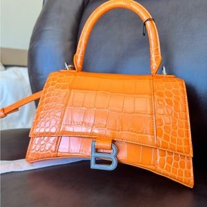 BRAND NEW BALENCIAGA CROC HOURGLASS BAG